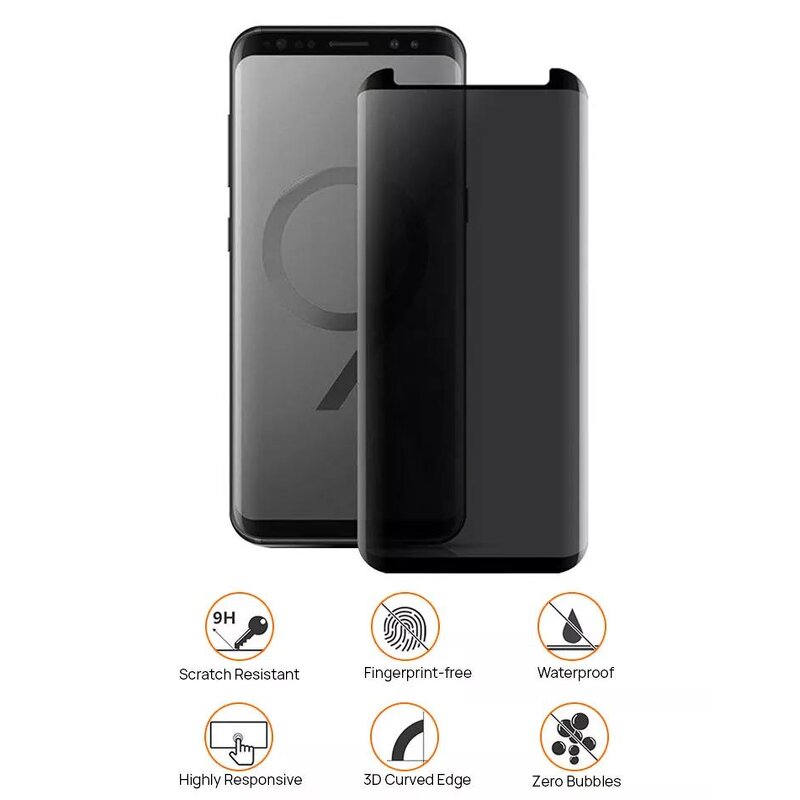 Screen Protector - AilesTecca 3D Curved Privacy for Samsung S24 S23 S22 A54 A15