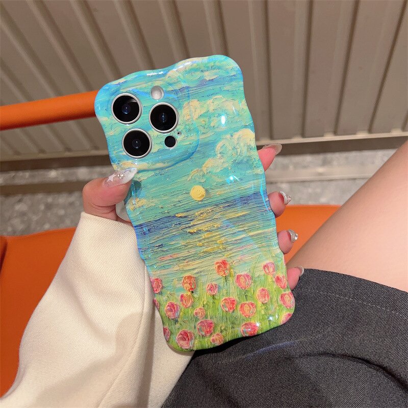 Phone Case Manufacturer - AilesTecca Floral Wave TPU for iPhone 17 16 15 14 Pro Max