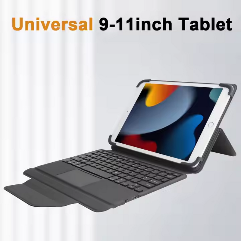 Tablet Case - AilesTecca 9-11 Inch Universal with Keyboard PU Leather Business