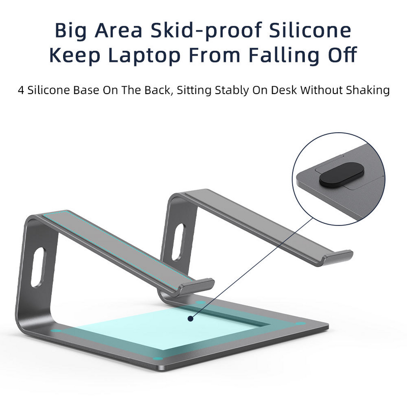 Laptop Stand - AilesTecca Aluminum Detachable Bracket Riser Foldable Desktop