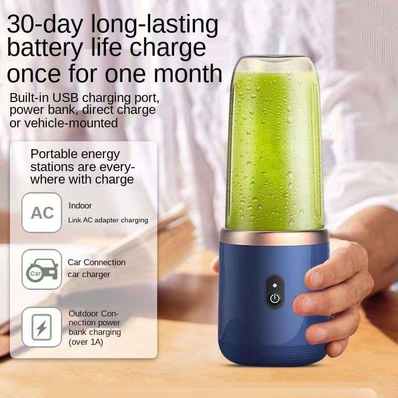 Portable Blender - AilesTecca 6 Blades USB Rechargeable Household Fruit Juicer