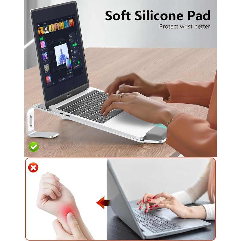 Laptop Stand - AilesTecca Aluminium Adjustable Removable Portable Desk Notebook