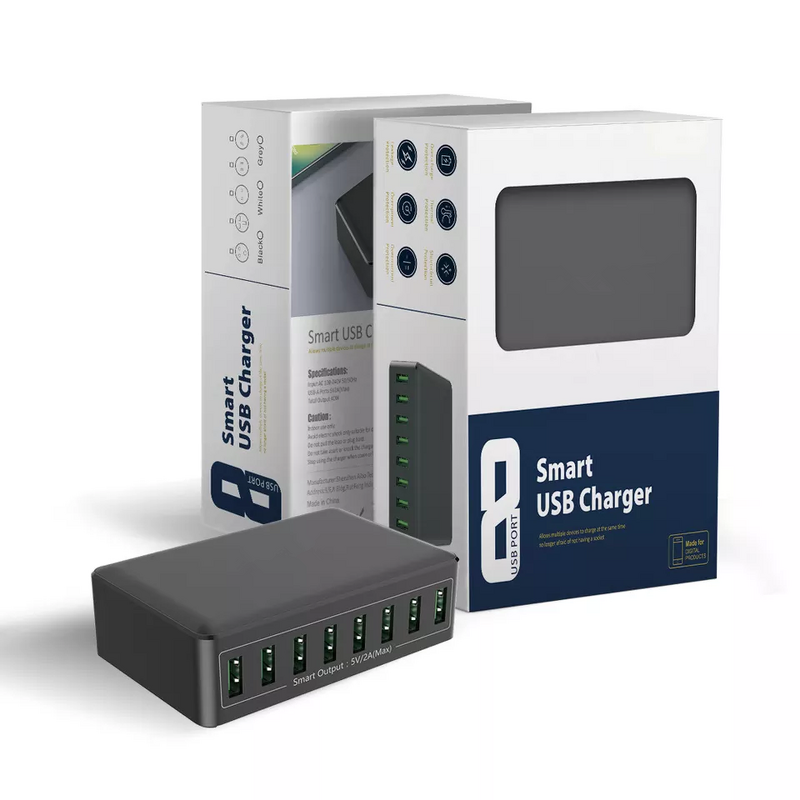 Charger Station - AilesTecca Multi Port 60W Fast Charging 4-10 Port USB