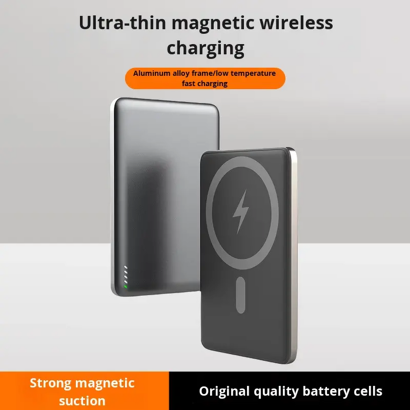 Power Bank - AilesTecca 5000mAh Aluminum 15W Wireless LED Type-C Fast Charging