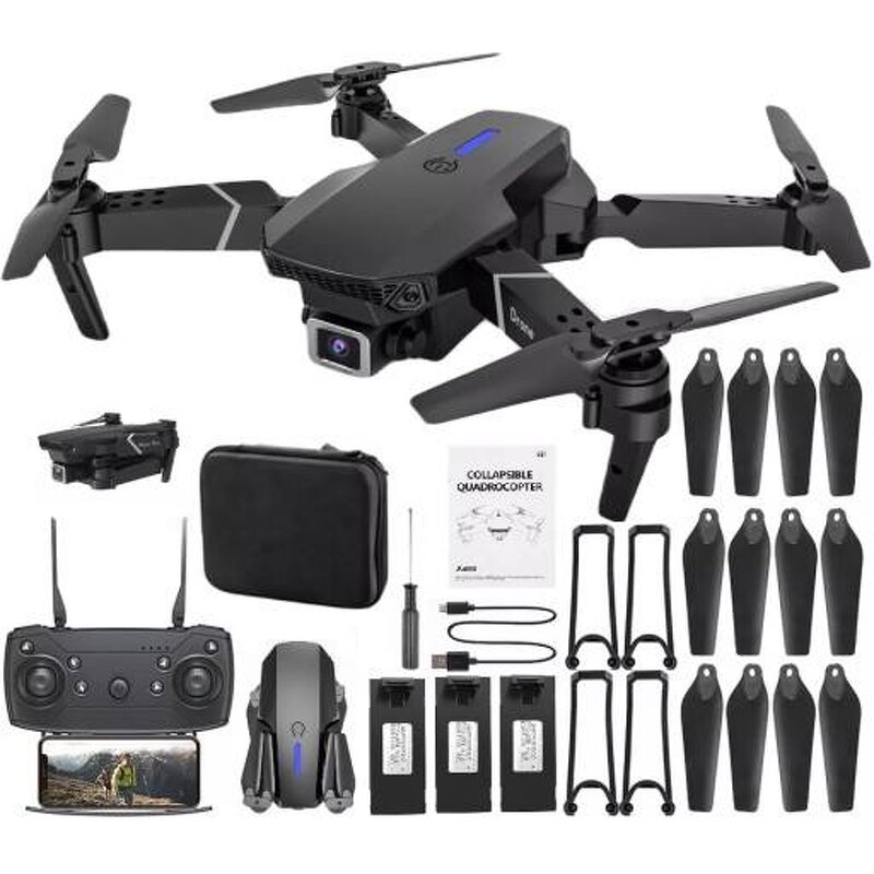 Drone Manufacturer - AilesTecca E88 Pro 4K Dual Camera 3 Batteries Wifi FPV