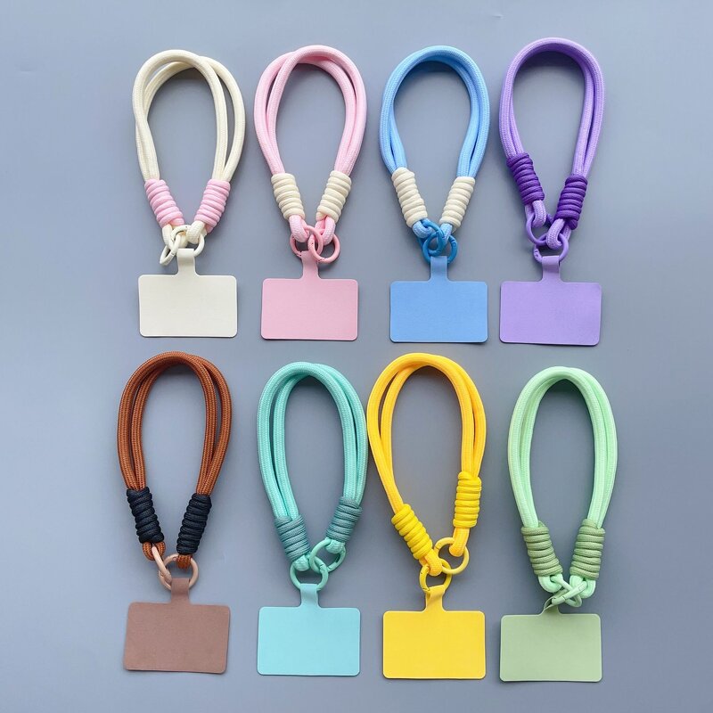 Phone Lanyard - AilesTecca Short Color Pad Patch Anti Loss Handmade Wrist