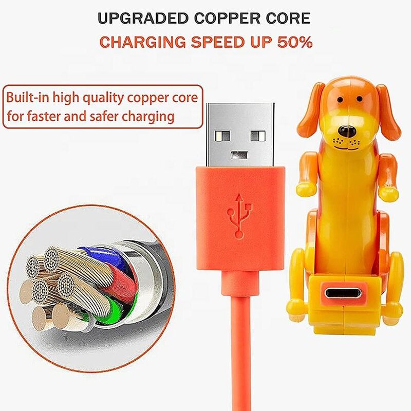 Charging Cable - AilesTecca 1m Type C Micro Funny Humping Dog Design Fast