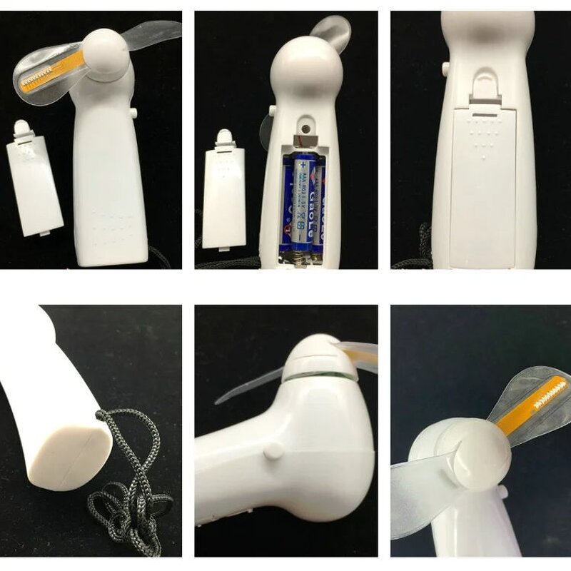 Handheld Fan - AilesTecca Mini LED Custom Message Programmable Battery Fan