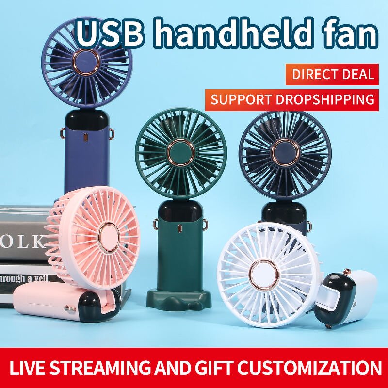 Handheld Fan - AilesTecca Mini USB Digital Display Office Student Charging