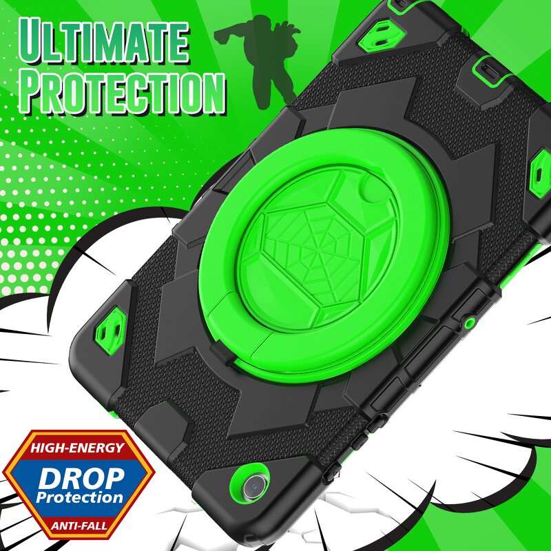 Tablet Case - AilesTecca Rotatable for Samsung Tab A9 PLUS S9 FE S10 PLUS Strap