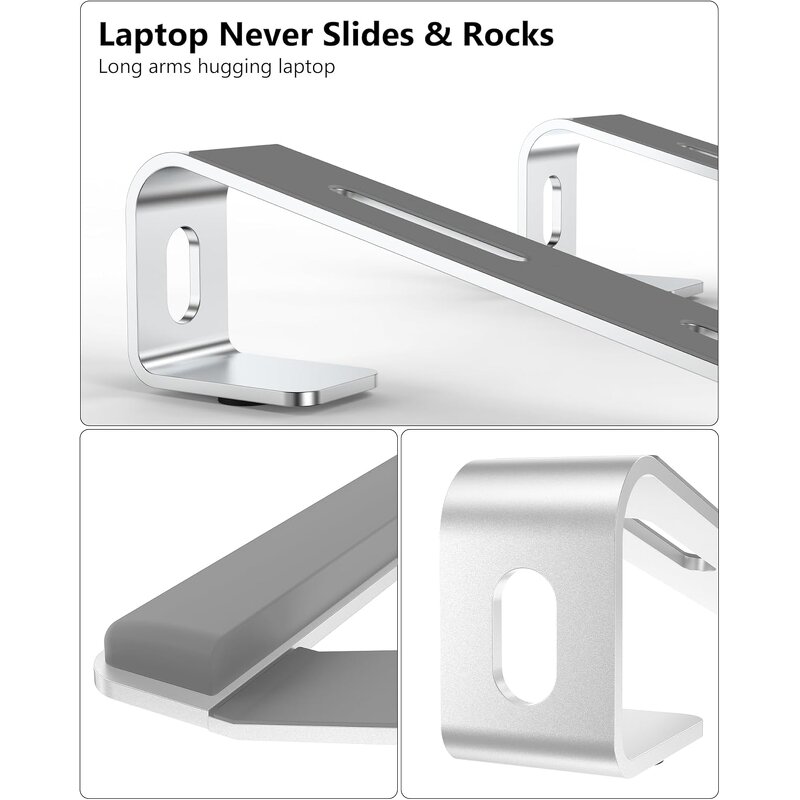 Laptop Stand - AilesTecca Aluminium Adjustable Removable Portable Desk Notebook