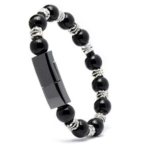 Charging Cable - AilesTecca Buddha Bead Bracelet USB Type C Portable Data Charging