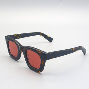 Sunglasses Manufacturer - Vintage Acetate Eye Armor Colored Amber UV400 Unisex