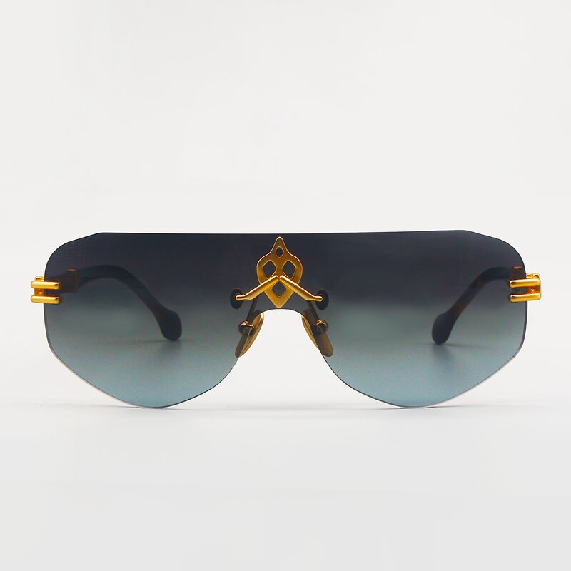 Sunglasses Manufacturer - Motech Retro Large Rimless Titanium UV400 Nylon Unisex