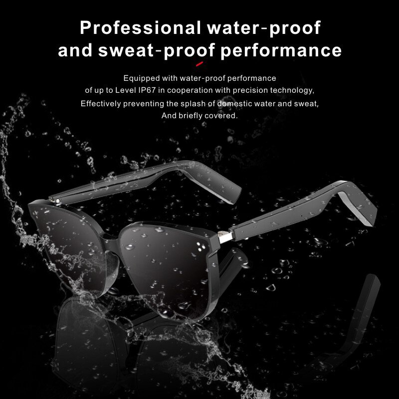 Smart Audio Glasses - Waterproof Bluetooth AR Wireless Audio Voice Call UV400