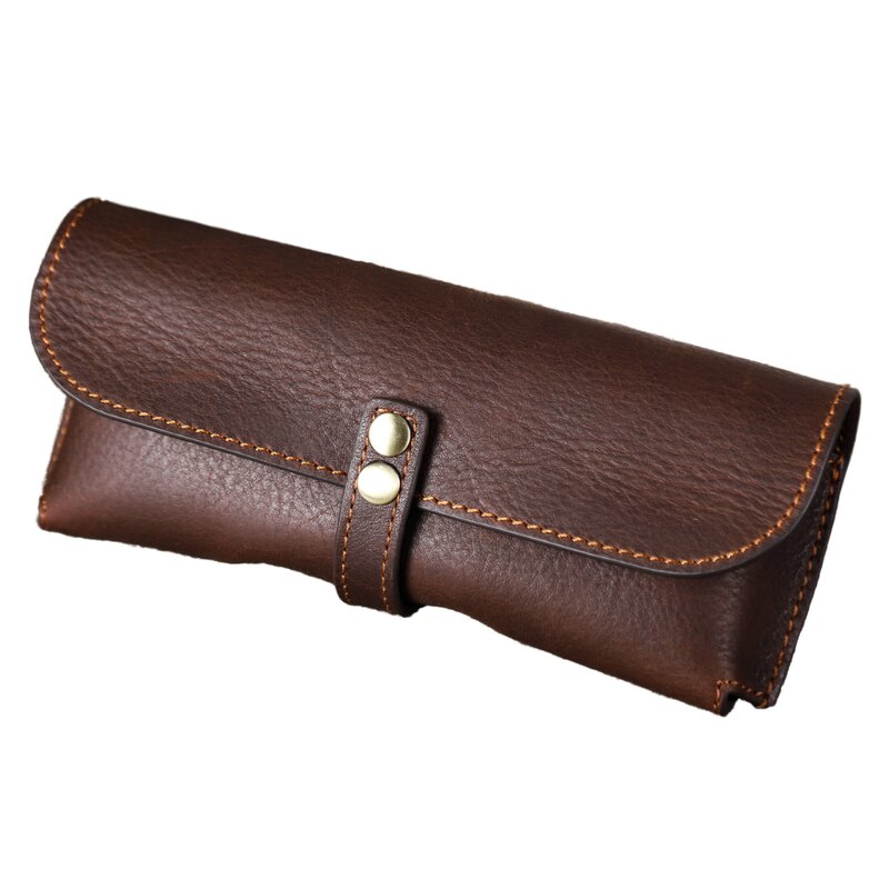 Glasses Case Manufacturer - Motech Retro Vintage Leather Crazy Horse Custom Portable