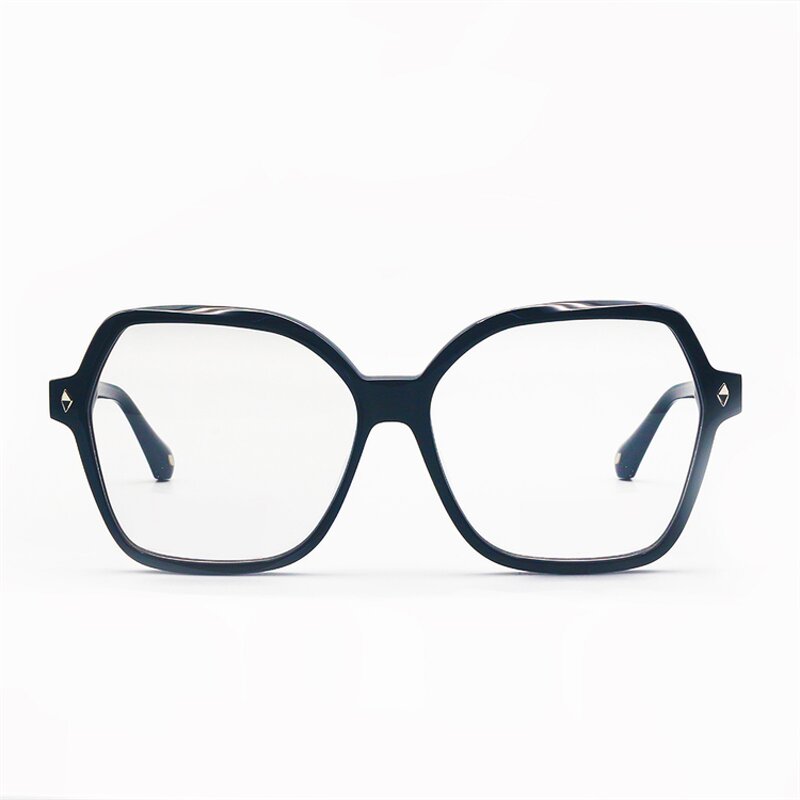 Eyeglasses Manufacturer - Vintage Gold Rimmed Oval Acetate Black Frame Custom Logo