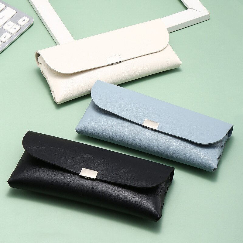 Sunglasses Case Manufacturer - Leather Rectangle Custom Logo Magnetic Buckle Luxury