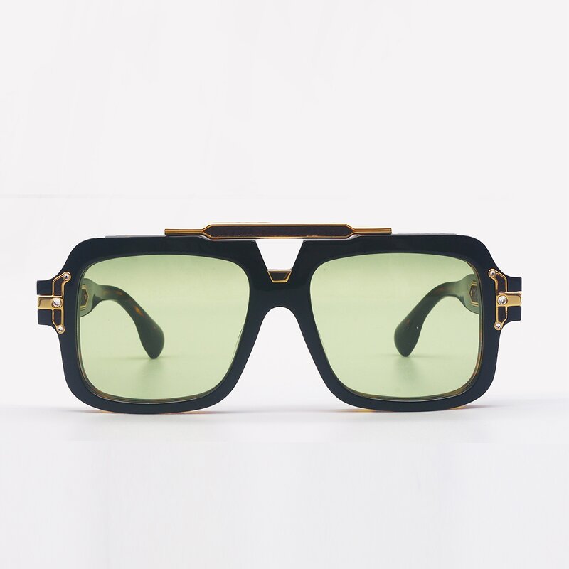 Sunglasses Manufacturer - Punk Small Square Titanium UV400 Acetate Lenses for Men