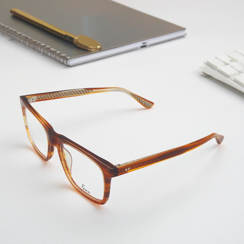 Sunglasses Manufacturer - Vintage Square Acetate Orange Red Gradient for Women