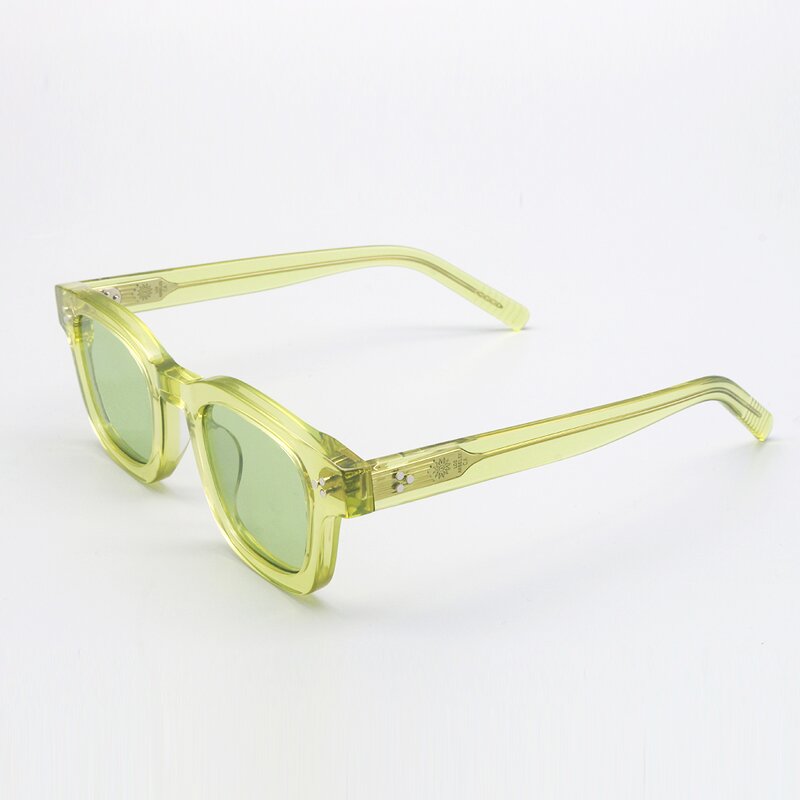 Sunglasses Manufacturer - Italian Blue Bio Acetate Polarized Square Rectangle Men