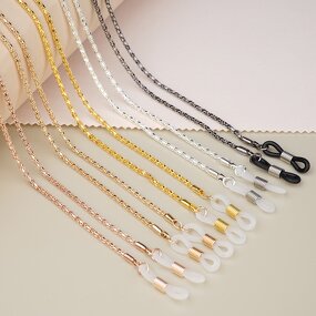Glasses Chain Manufacturer - Alloy Metal Hollow Design Neck Hanging Eyewear Strap
