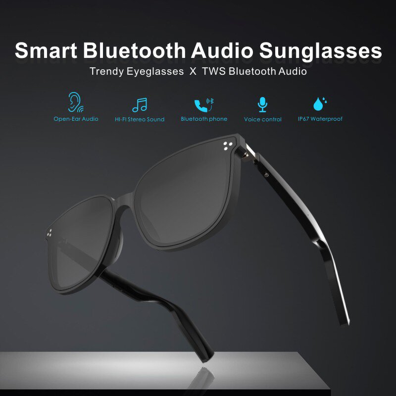 Smart Audio Glasses - Waterproof Bluetooth AR Wireless Audio Voice Call UV400