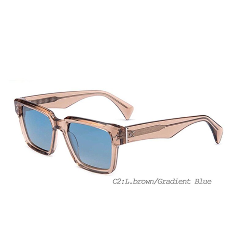 Sunglasses Manufacturer - Vintage Square Acetate Tea Black Polarized UV400 for Men