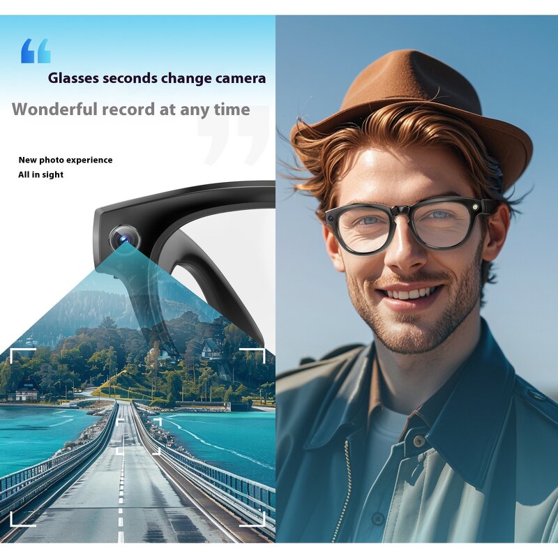 Smart Glasses Manufacturer - Color-Changing PC Lens Bluetooth Music Camera Custom