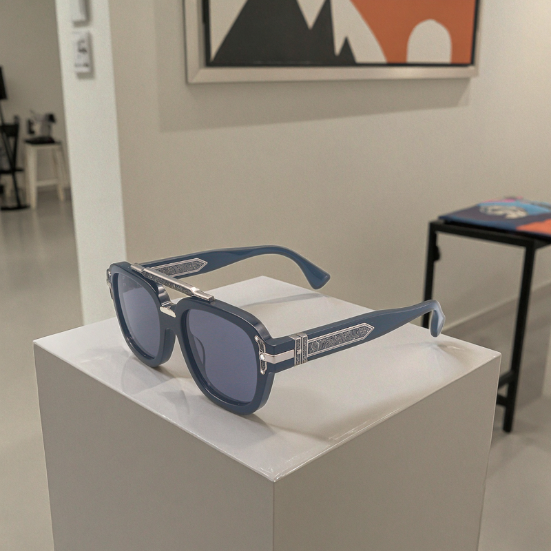 Sunglasses Manufacturer - 2025 Vintage Small Metal Orange Titanium UV400 for Men