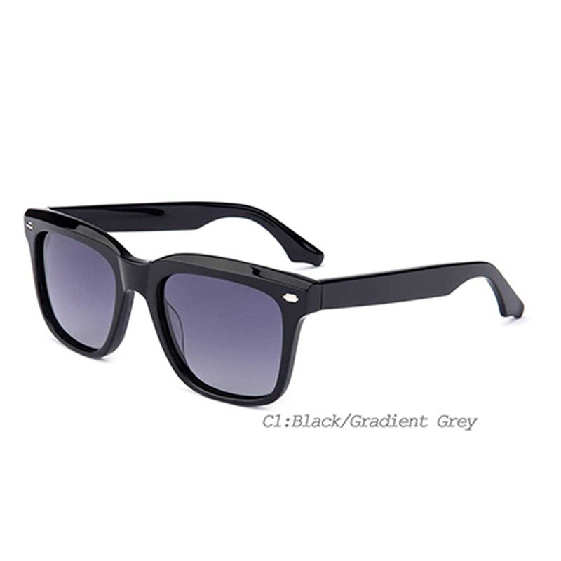 Sunglasses Manufacturer - Vintage Rectangle Acetate Gold Brown Polarized UV400 Men