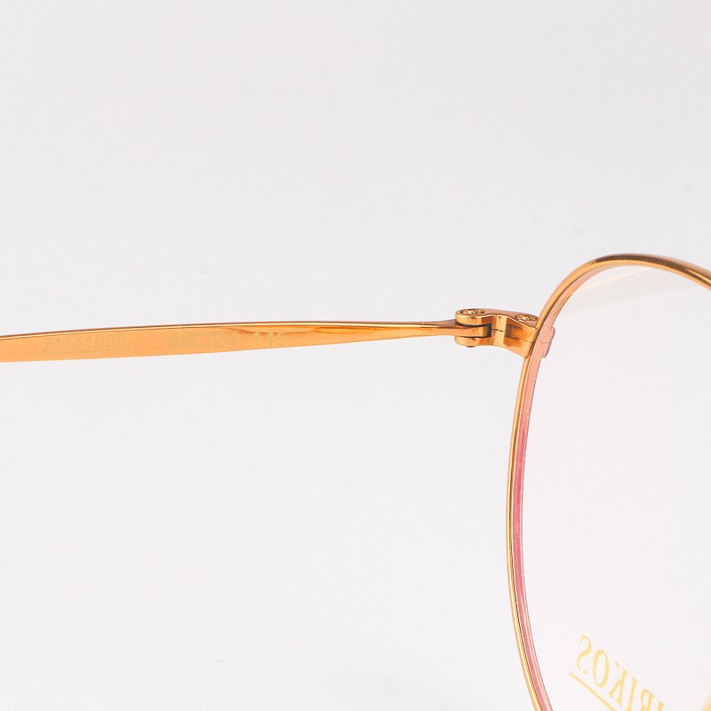 Optical Frame Manufacturer - Gold Metal Titanium Solid for Diamond Face Shape