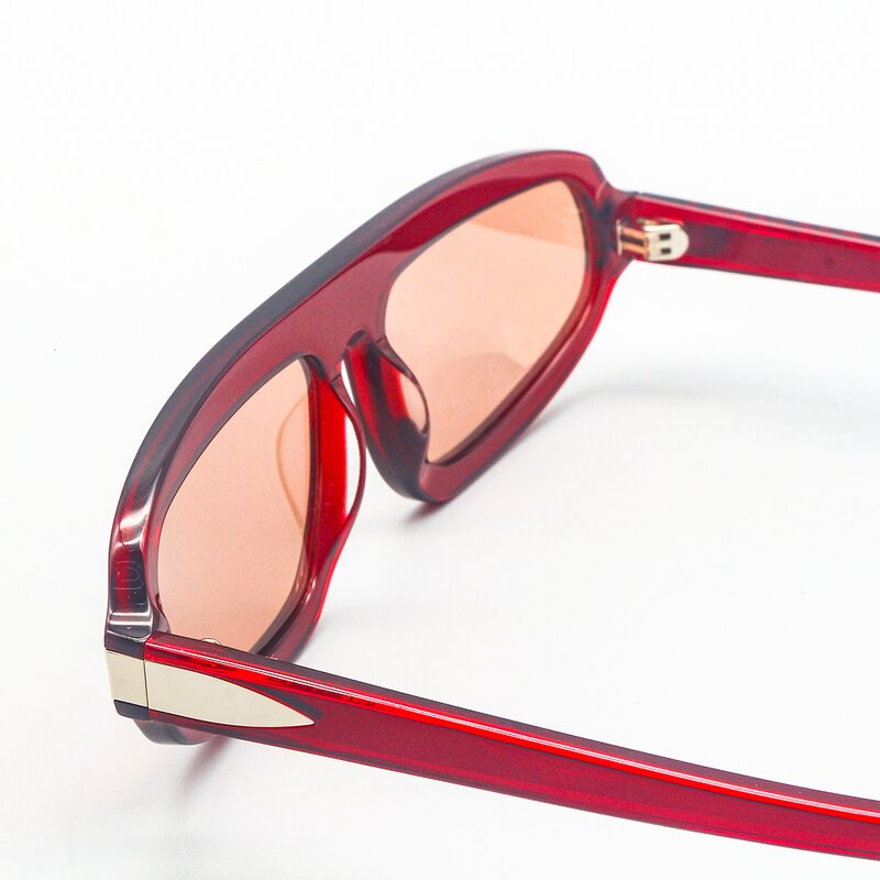 Sunglasses Manufacturer - Motech 2025 Retro Rectangle PC Red Polarized UV400 Custom