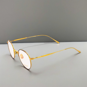Optical Frame Manufacturer - Gold Metal Titanium Solid for Diamond Face Shape