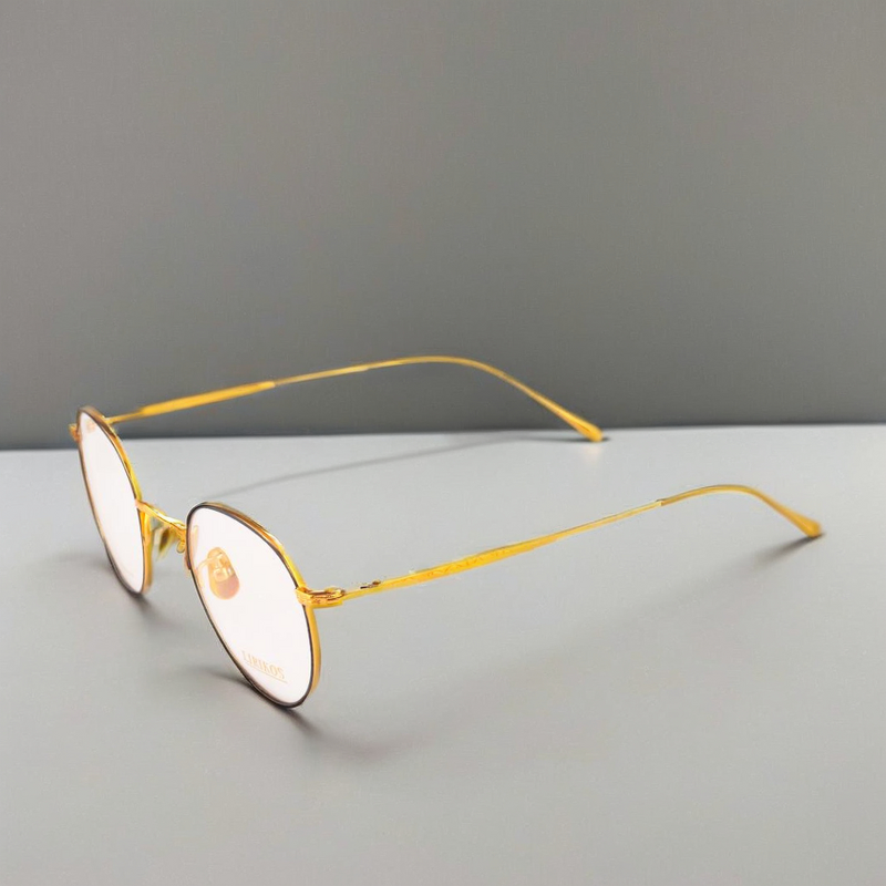 Optical Frame Manufacturer - Gold Metal Titanium Solid for Diamond Face Shape