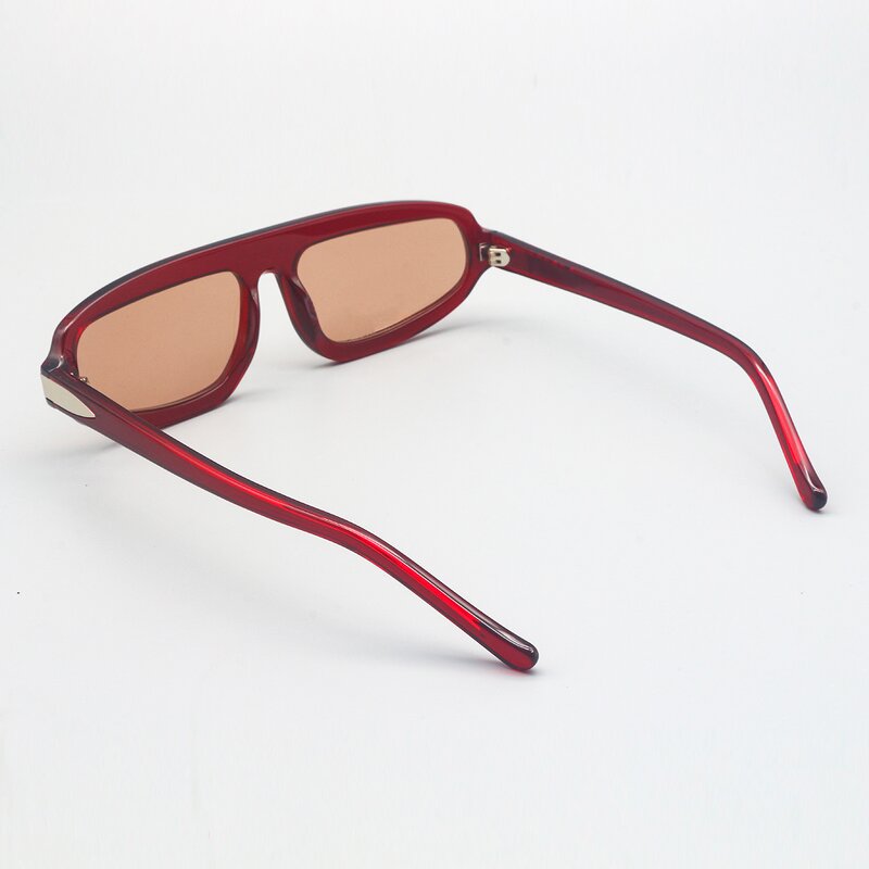 Sunglasses Manufacturer - Motech 2025 Retro Rectangle PC Red Polarized UV400 Custom