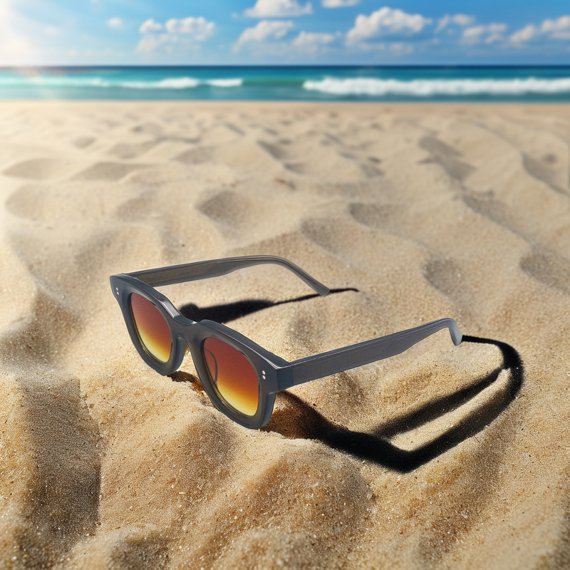 Sunglasses Manufacturer - Large Acetate Gradient UV400 Custom Logo Black PC for Men