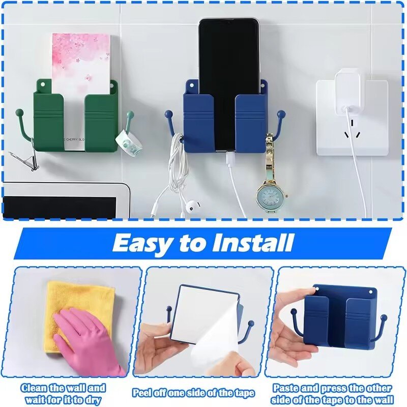 Storage Box Manufacturer - Multifunction Wall Mounted Punch Free Organizer for Remote Control Mobile Phone Plug Charging Cable