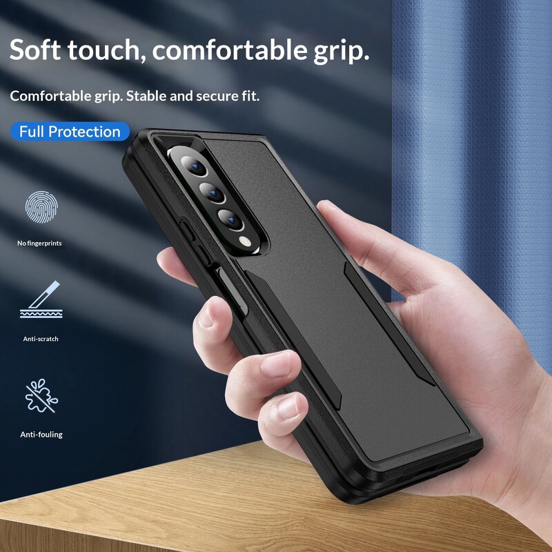 Phone Case Manufacturer - Military-Grade Protective with Magnetic Kickstand for Samsung Z Fold4 Z Fold5 Foldable Hybrid