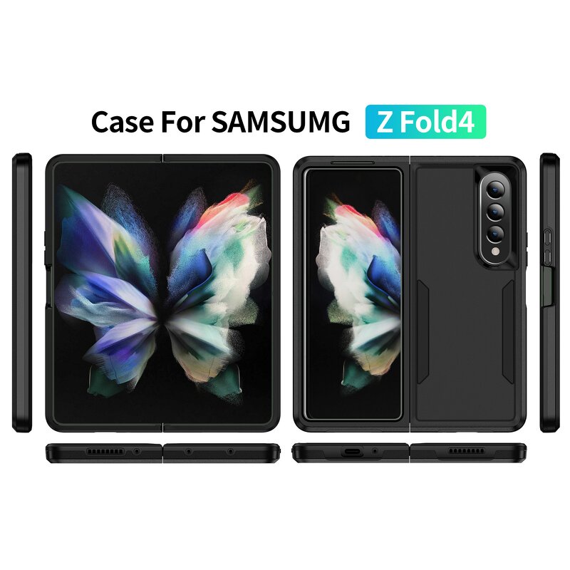 Phone Case Manufacturer - Military-Grade Protective with Magnetic Kickstand for Samsung Z Fold4 Z Fold5 Foldable Hybrid