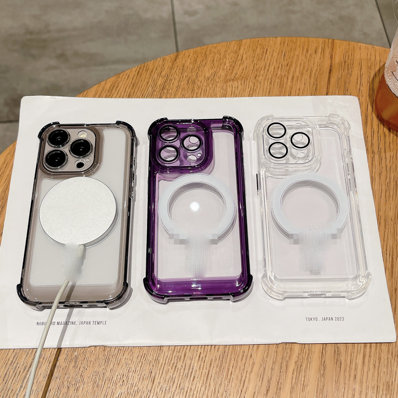 Phone Case Manufacturer - Luxury Four Corners Shockproof Transparent for iPhone 15 Pro Max with Camera Lens Protector