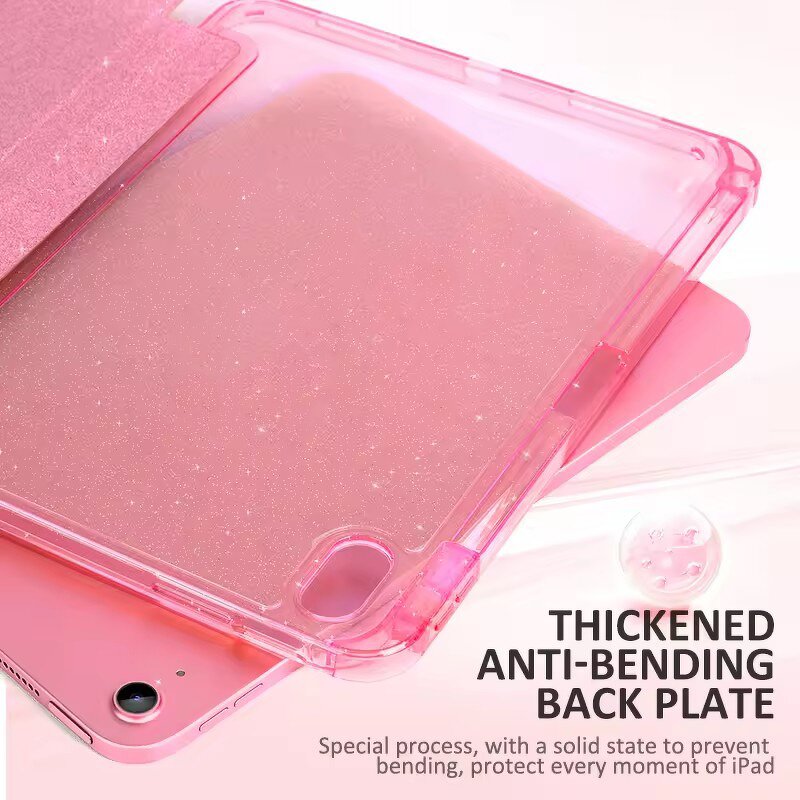 iPad Case Manufacturer - Sparkling Glitter with Pencil Holder for iPad 11 10th 11th A16 2025 Air 4 5 6 7 10.9 11inch Smart Cover