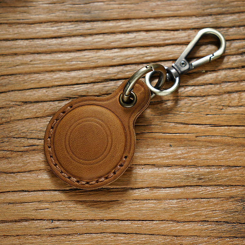 AirTag Case Manufacturer - High-end Retro Leather Keychain Protective for Apple Airtag Locator Tracker