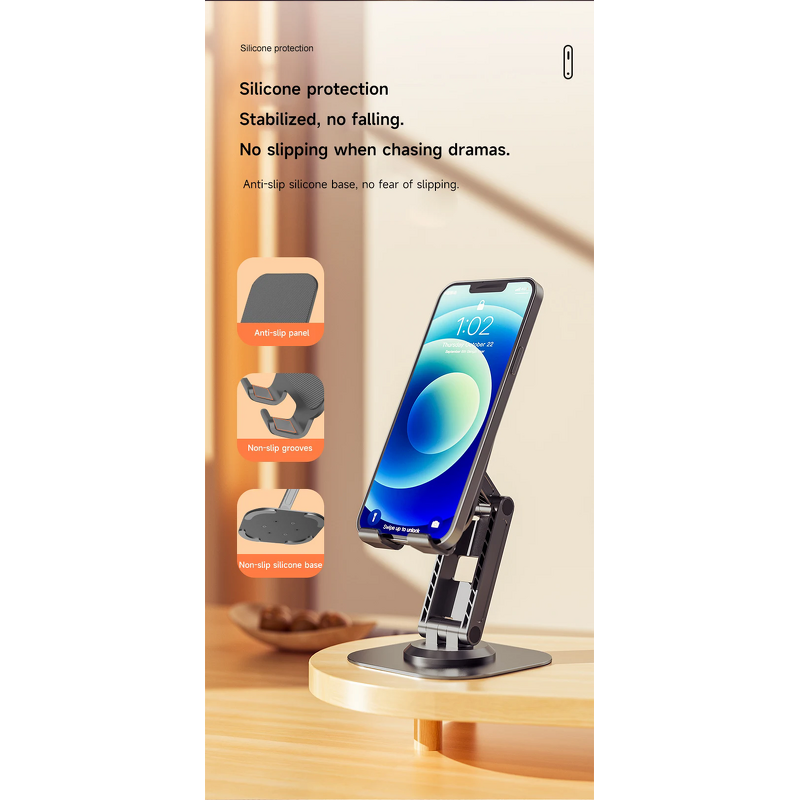 Phone Stand Manufacturer - Universal 360 Rotation Folding Lazy Desktop Metal for iPhone 17 Samsung S25