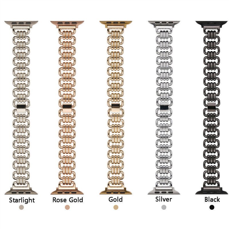 Watch Band Manufacturer - Women Metal Strap for Apple Watch 46mm 42mm 49mm 41mm 45mm 44/40mm 11 10 9 8 7 SE 6 5 Ultra