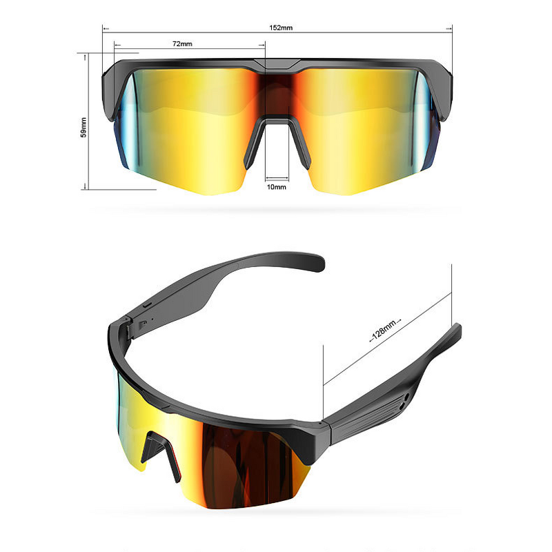Smart Glasses Manufacturer - Unisex UV400 Filters Touch Control for Drive Fast Charge Multi-function Button Cycling Sport BT