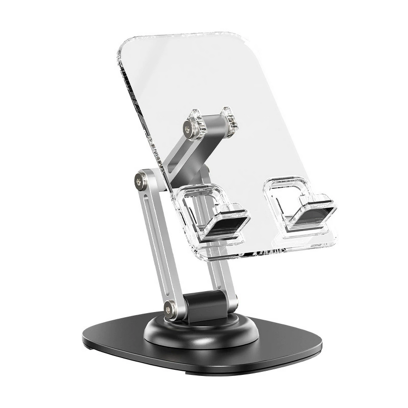 Tablet Holder Manufacturer - Acrylic Simple Desktop 360 Degree Rotating Aluminum Alloy Folding for Mobile Phone Pad