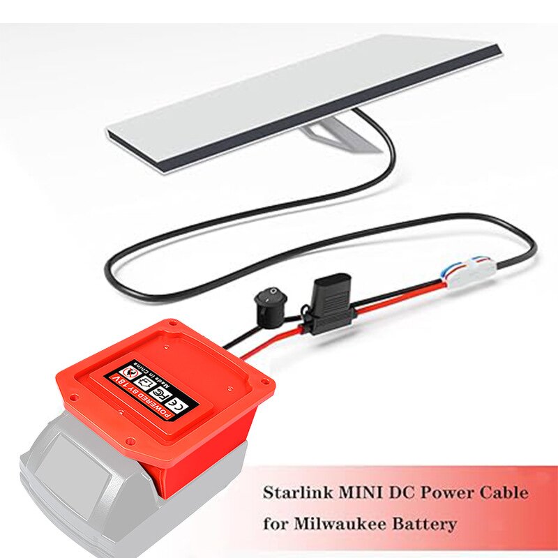 Battery Adapter Manufacturer - New Design for Starlink Mini DC Cable Switch with Fuses for Makita Milwaukee Dewalt