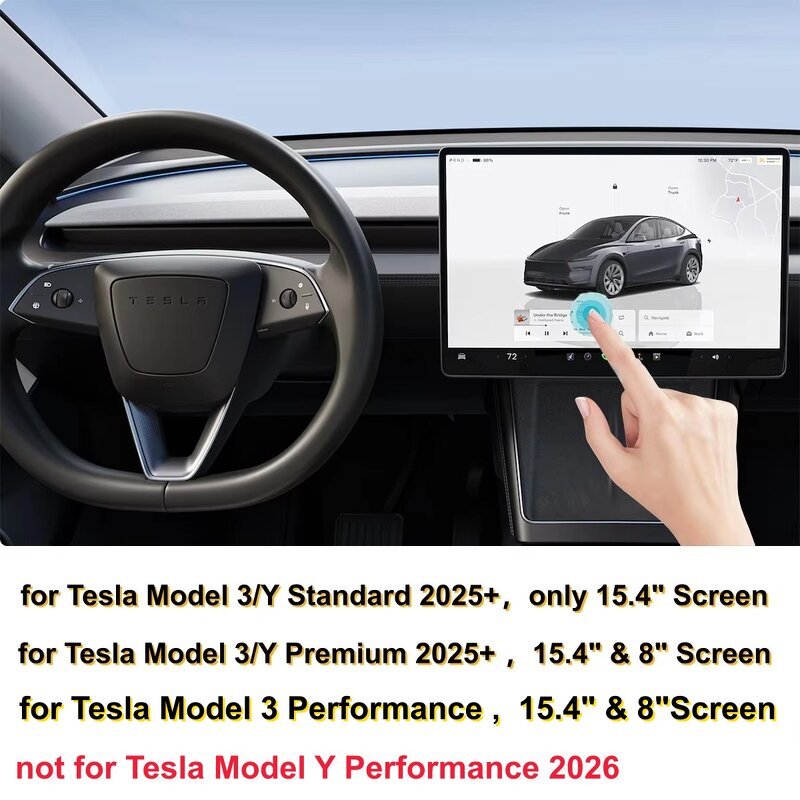Screen Protector Manufacturer - 15.4" and 8" Tempered Glass for Tesla Model Y 3 Standard with Applicator Tool
