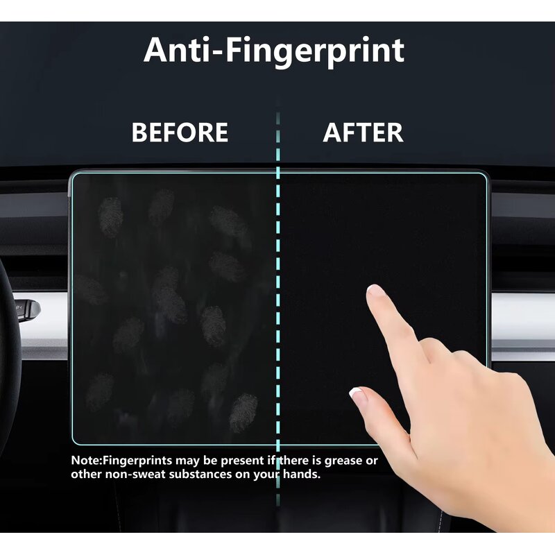 Screen Protector Manufacturer - Anti-Fingerprint 9H Clear Tempered Glass for Tesla Model Y Juniper 2025 2026 Model 3 Highland